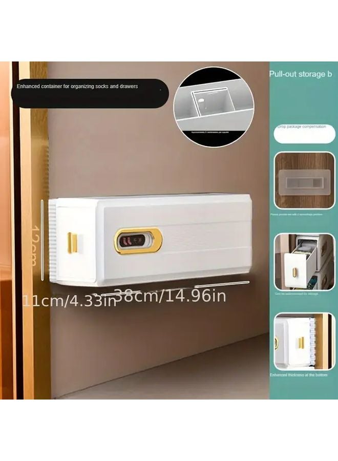 Upgraded Drawer Underwear Storage Box Wall Mounted Organizer With Golden Handles - Image 3